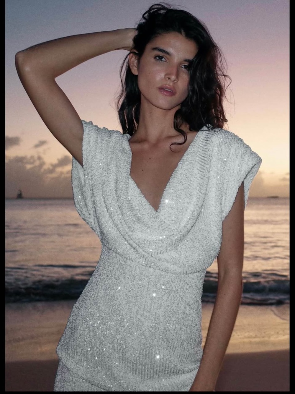 Zara White Sequin Mini Dress | Size Small | Worn Once